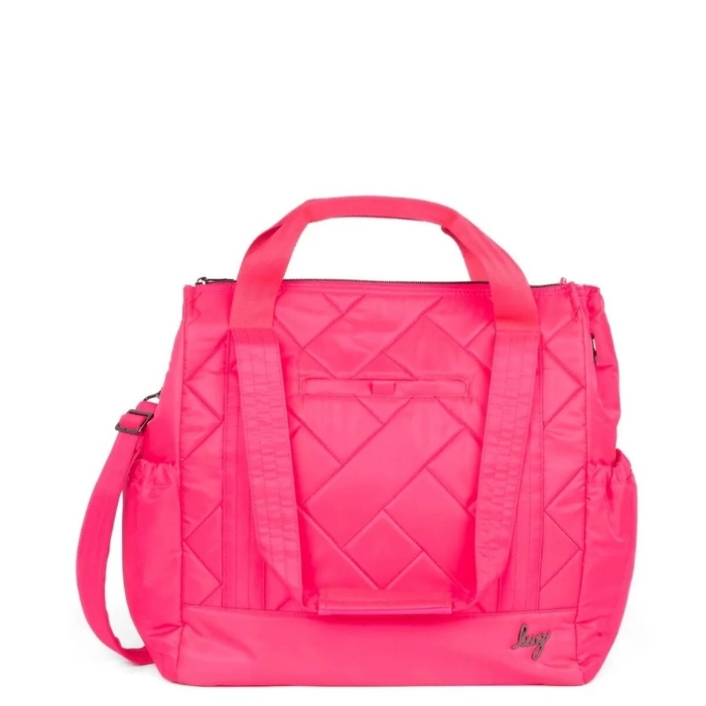 Lug Baby Yacht Carry All Zip Tote Tote Bag Crossbody Bag Magenta NWOT